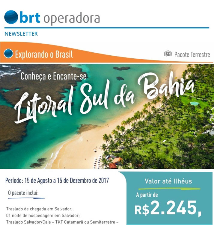 EXPLORANDO O BRASIL - LITORAL SUL DA BAHIA - PACOTE TERRESTRE