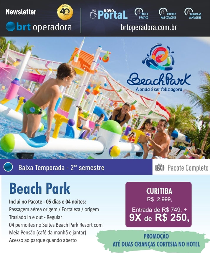 BEACH PARK - BAIXA TEMPORADA 2º SEMESTRE   |   BRT OPERADORA | www.grupobrt.com.br