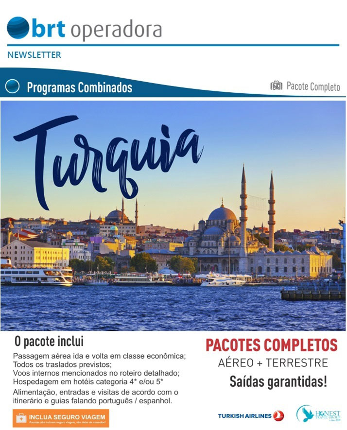 TURQUIA - PROGRAMAS COMBINADOS - PACOTES COMPLETOS