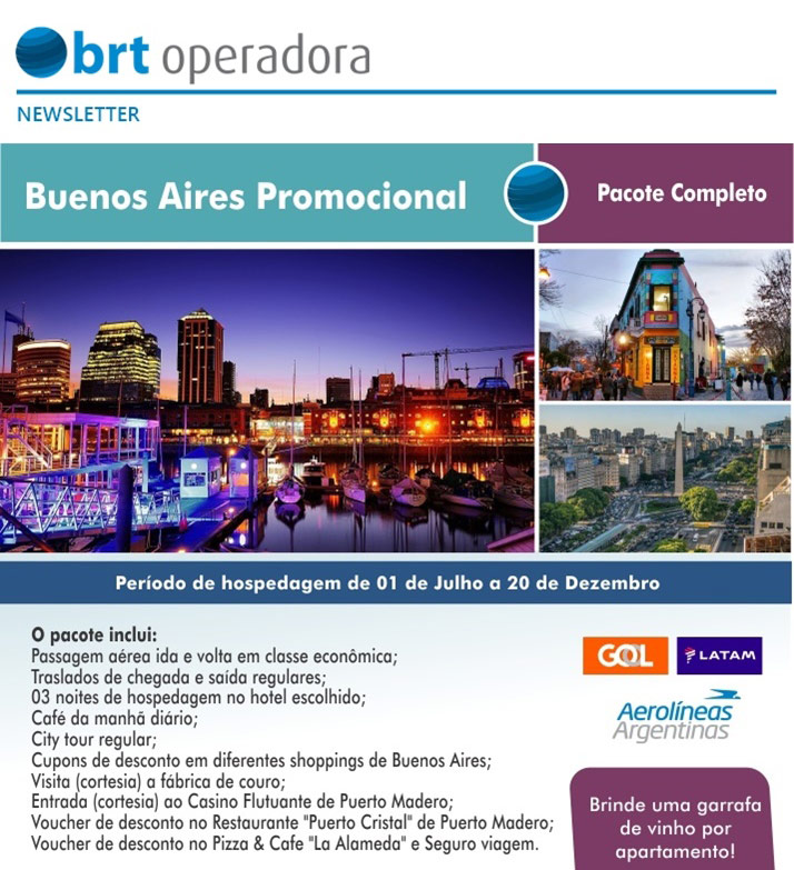 BUENOS AIRES PROMOCIONAL - PACOTE COMPLETO