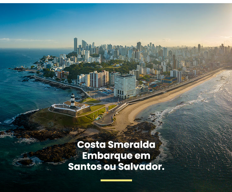Costa Smeralda Embarque em Santos ou Salvador