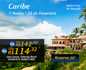 Caribe 7 Noites - 25 de Fevereiro - Por 10x R$114,32