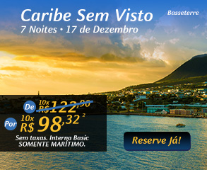 Caribe Sem Visto - 7 Noites - 17 de Dezembro, por 10x R$98,32