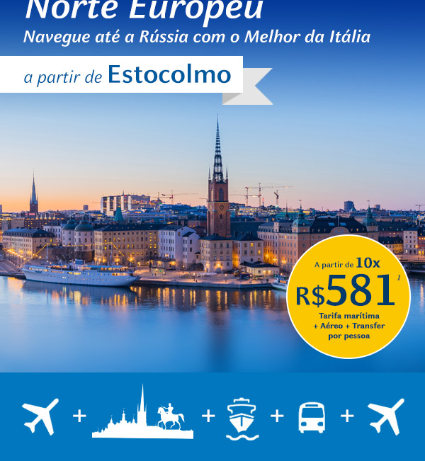 Norteu Europeu - Navegue até a Rússia com o Melhor da Itália a partir de Estocolmo