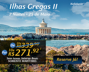 Ilhas Gregas II 7 Noites - 25 de Maio, Por 10x R$271,92
