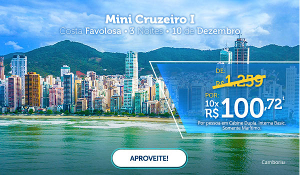 Mini Cruzeiro, Costa Favolosa - 7 Noites - 10 de Dezembro, Por 10x 100,72