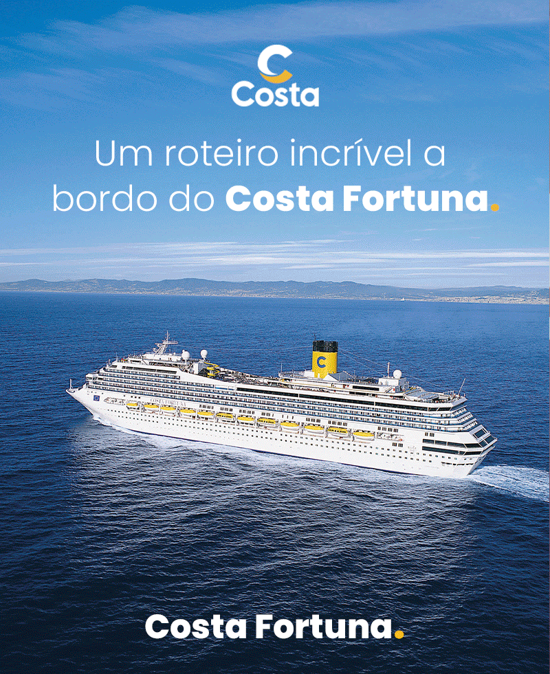 Um roteiro incrível a bordo do Costa Fortuna