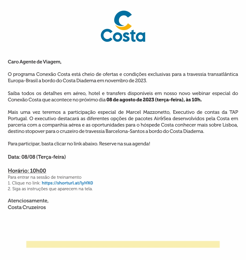 COSTA CRUZEIROS