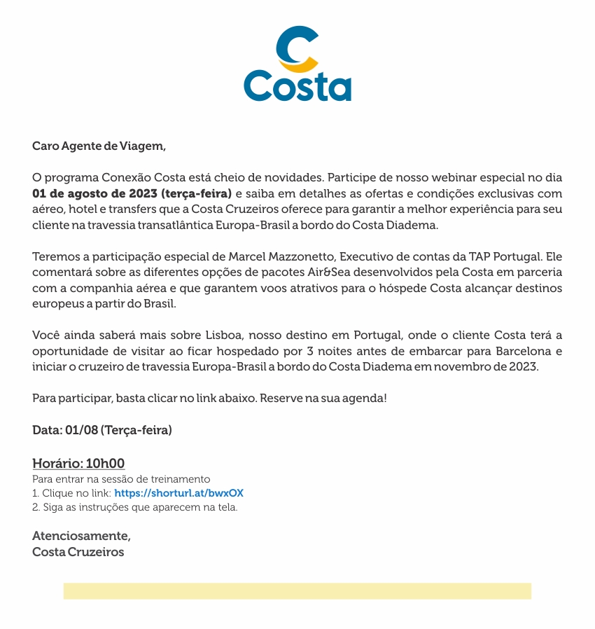 COSTA CRUZEIROS