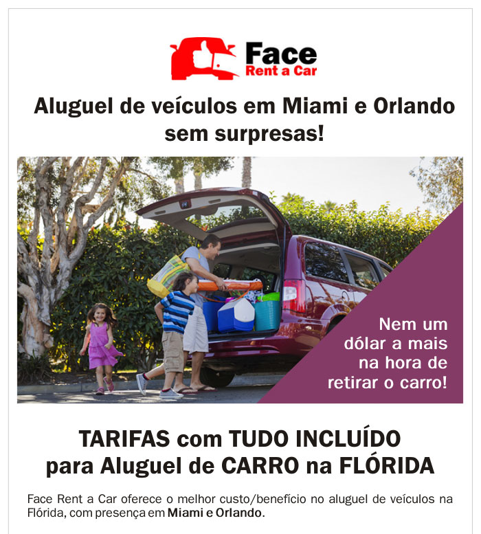 FACE RENT A CAR - Aluguel de veículos em Miami e Orlando sem surpresas!