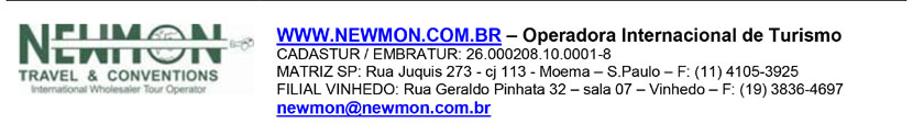 WWW.NEWMON.COM.BR – Operadora Internacional de Turismo - www.newmon.com.br