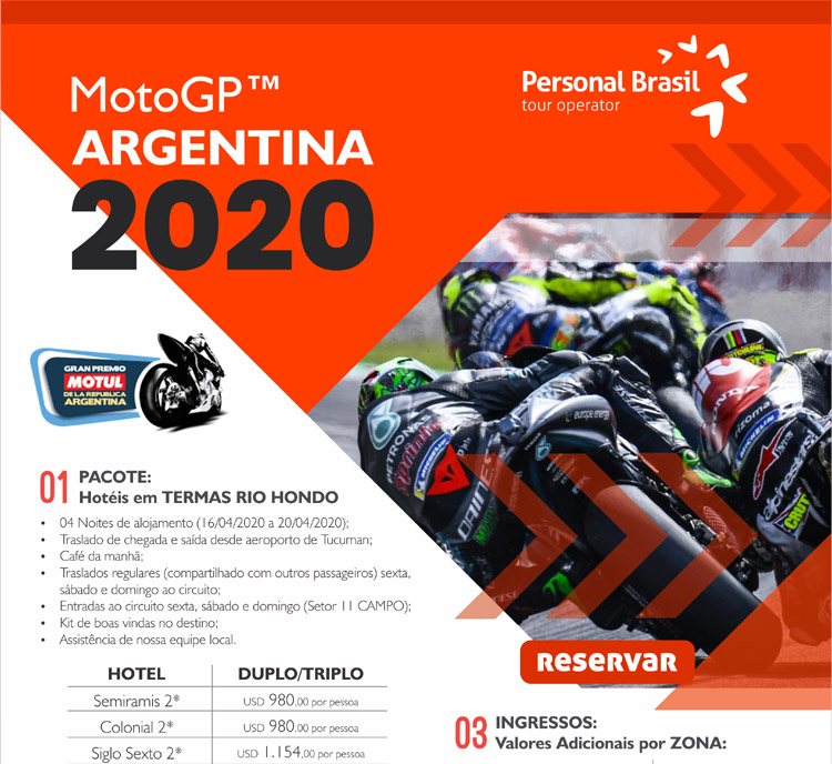 Pacote MotoGP Argentina 2020 | Ingresso + Hotel + Transporte - Confira!