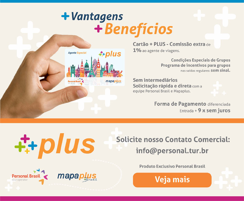 PERSONAL BRASIL TOUR OPERATOR  -  Lançamento Cartão +Plus | Personal Brasil & Mapaplus