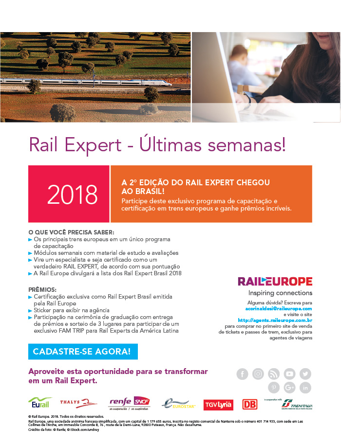 Últimas semanas! Seja um expert em trens europeus!