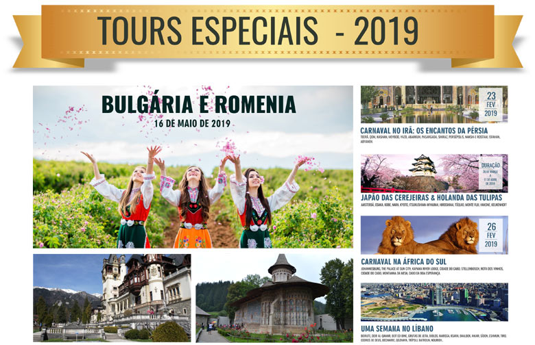 TOURS ESPECIAIS - 2019  | BULGÁRIA E ROMENIA - ROTA DA SEDA VIAGENS E TURISMO & TCHAYKA