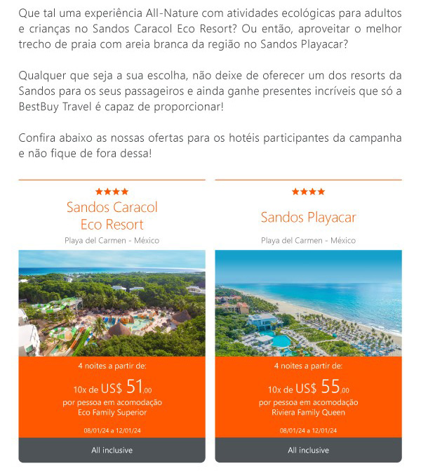 BESTBUY TRAVEL & SANDOS HOTELS E RESORTS